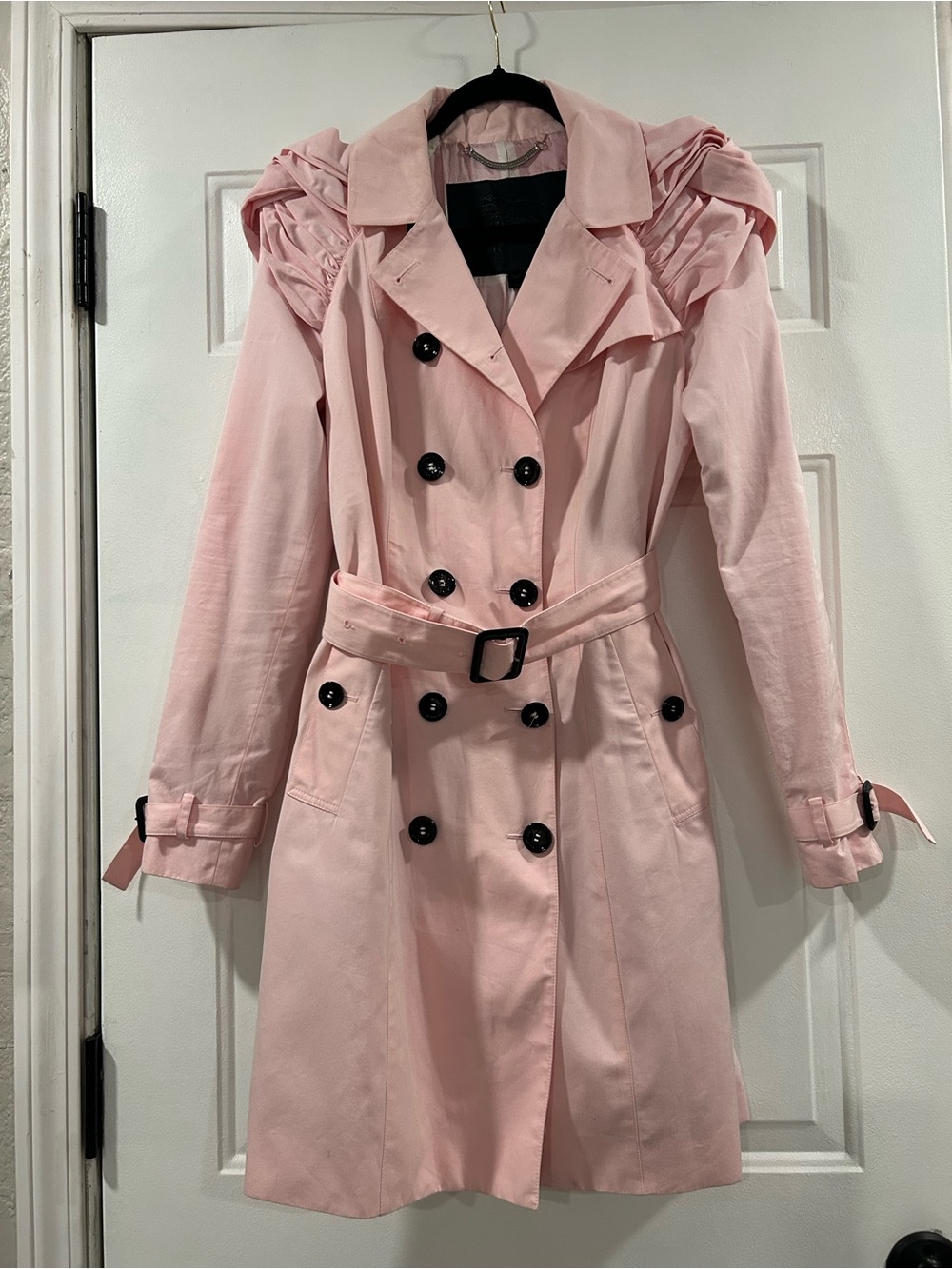 Rare vintage Burberry Prorsum dusty pink cotton trench coat - Picture 2 of 16
